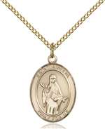St. Amelia Medal<br/>8313 Oval, Gold Filled