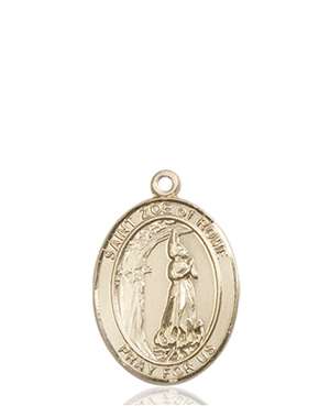 St. Zoe of Rome Medal<br/>8314 Oval, 14kt Gold