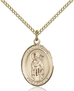St. Ronan Medal<br/>8315 Oval, Gold Filled