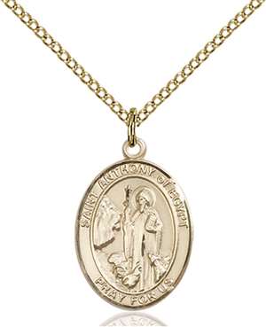 St. Anthony of Egypt Medal<br/>8317 Oval, Gold Filled