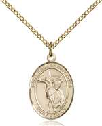 St. Paul of the Cross Medal<br/>8318 Oval, Gold Filled