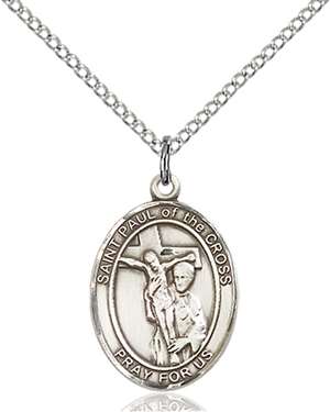 St. Paul of the Cross Medal<br/>8318 Oval, Sterling Silver