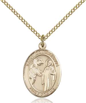 St. Columbanus Medal<br/>8321 Oval, Gold Filled