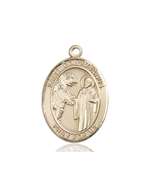 St. Columbanus Medal<br/>8321 Oval, 14kt Gold