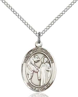 St. Columbanus Medal<br/>8321 Oval, Sterling Silver
