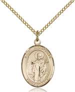St. Wolfgang Medal<br/>8323 Oval, Gold Filled
