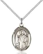 St. Wolfgang Medal<br/>8323 Oval, Sterling Silver