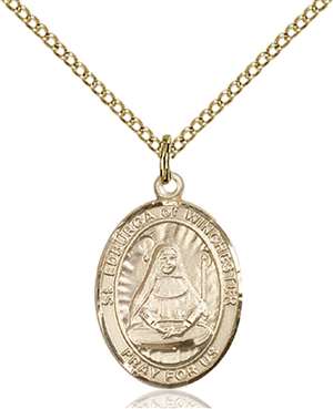 St. Edburga of Winchester Medal<br/>8324 Oval, Gold Filled