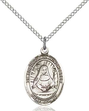 St. Edburga of Winchester Medal<br/>8324 Oval, Sterling Silver
