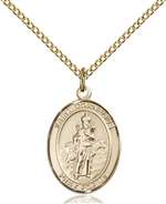 St. Cornelius Medal<br/>8325 Oval, Gold Filled