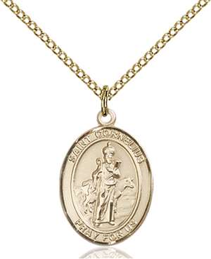 St. Cornelius Medal<br/>8325 Oval, Gold Filled