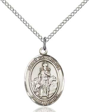 St. Cornelius Medal<br/>8325 Oval, Sterling Silver