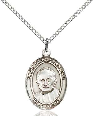 St. Arnold Janssen Medal<br/>8328 Oval, Sterling Silver