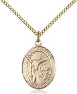 St. Kenneth Medal<br/>8332 Oval, Gold Filled