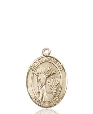 St. Kenneth Medal<br/>8332 Oval, 14kt Gold