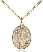 St. Rene Goupil Medal<br/>8334 Oval, Gold Filled