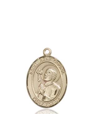 St. Rene Goupil Medal<br/>8334 Oval, 14kt Gold