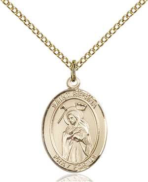 St. Regina Medal<br/>8335 Oval, Gold Filled