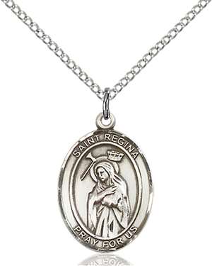 St. Regina Medal<br/>8335 Oval, Sterling Silver