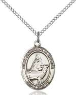 St. Catherine of Sweden Medal<br/>8336 Oval, Sterling Silver