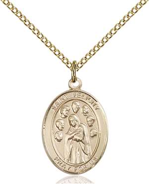 St. Felicity Medal<br/>8341 Oval, Gold Filled