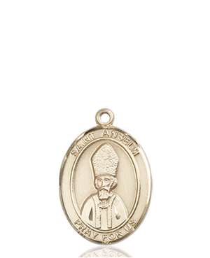 St. Anselm of Canterbury Medal<br/>8342 Oval, 14kt Gold