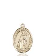 St. Catherine of Alexandria Medal<br/>8343 Oval, 14kt Gold