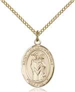 St. Thomas A Becket Medal<br/>8344 Oval, Gold Filled