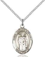St. Thomas A Becket Medal<br/>8344 Oval, Sterling Silver