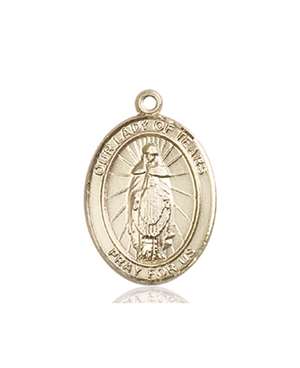 Our Lady of Tears Medal<br/>8346 Oval, 14kt Gold