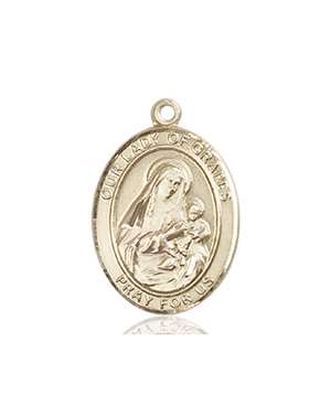 Our Lady of Grapes Medal<br/>8347 Oval, 14kt Gold