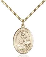 St. Giles Medal<br/>8349 Oval, Gold Filled