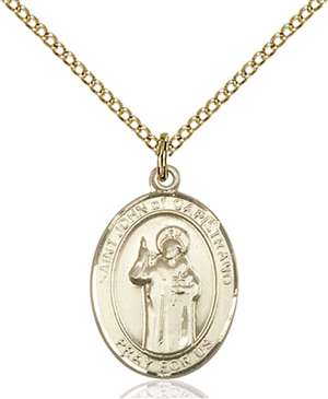 St. John Of Capistrano Medal<br/>8350 Oval, Gold Filled