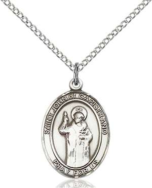 St. John of Capistrano Medal<br/>8350 Oval, Sterling Silver