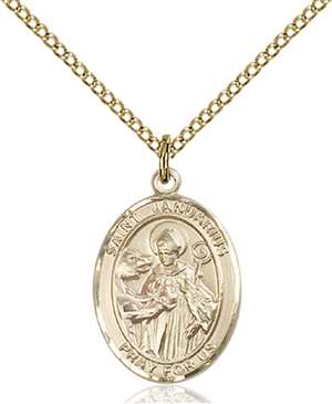 St. Januarius Medal<br/>8351 Oval, Gold Filled