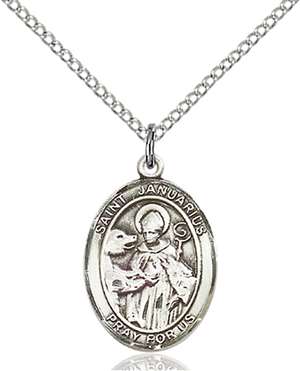 St. Januarius Medal<br/>8351 Oval, Sterling Silver