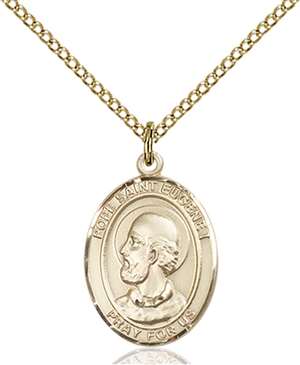 Pope Saint Eugene I Medal<br/>8352 Oval, Gold Filled