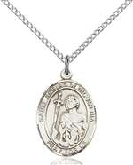 St. Adrian of Nicomedia Medal<br/>8353 Oval, Sterling Silver