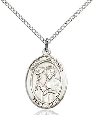 St. Dunstan Medal<br/>8355 Oval, Sterling Silver