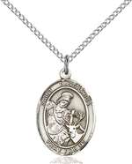 St. Eustachius Medal<br/>8356 Oval, Sterling Silver