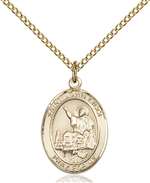 St. John Licci Medal<br/>8358 Oval, Gold Filled