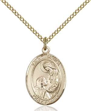 St. Paula Medal<br/>8359 Oval, Gold Filled