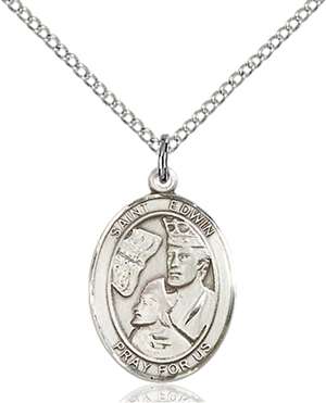 St. Edwin Medal<br/>8361 Oval, Sterling Silver