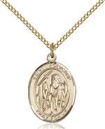 St. Polycarp of Smyrna Medal<br/>8363 Oval, Gold Filled