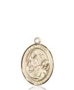 St. Fina Medal<br/>8364 Oval, 14kt Gold