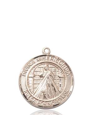 Divina Misericordia Medal<br/>8366 Spanish, Round, 14kt Gold
