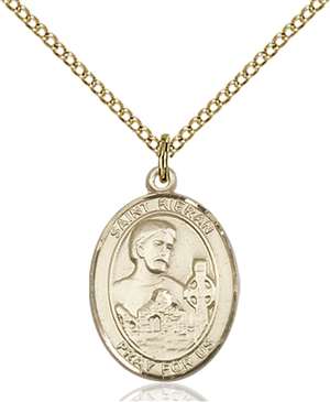 St. Kieran Medal<br/>8367 Oval, Gold Filled