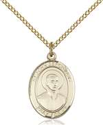 St. John Berchmans Medal<br/>8370 Oval, Gold Filled