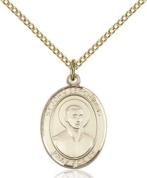 St. John Berchmans Medal<br/>8370 Oval, Gold Filled