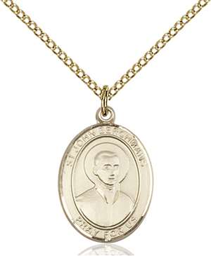 St. John Berchmans Medal<br/>8370 Oval, Gold Filled